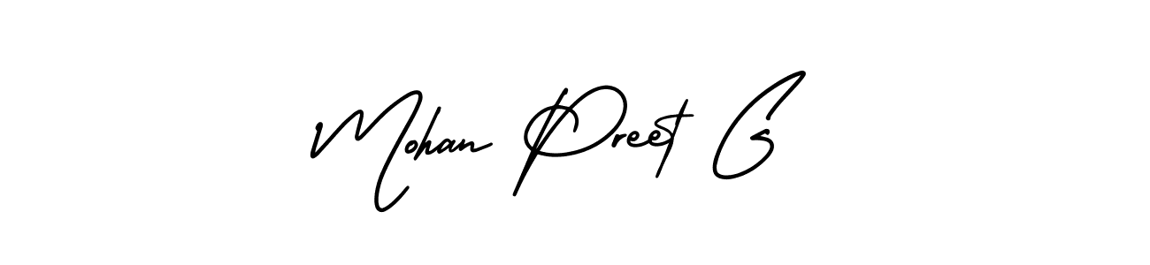 Make a beautiful signature design for name Mohan Preet G. With this signature (AmerikaSignatureDemo-Regular) style, you can create a handwritten signature for free. Mohan Preet G signature style 3 images and pictures png