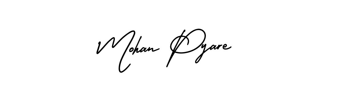 Make a beautiful signature design for name Mohan Pyare. With this signature (AmerikaSignatureDemo-Regular) style, you can create a handwritten signature for free. Mohan Pyare signature style 3 images and pictures png