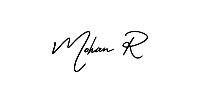 Use a signature maker to create a handwritten signature online. With this signature software, you can design (AmerikaSignatureDemo-Regular) your own signature for name Mohan R. Mohan R signature style 3 images and pictures png