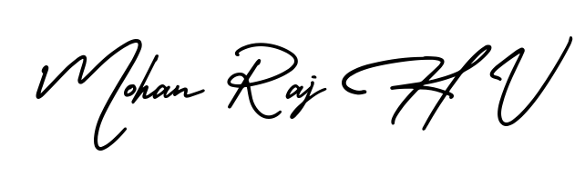 Make a beautiful signature design for name Mohan Raj H V. Use this online signature maker to create a handwritten signature for free. Mohan Raj H V signature style 3 images and pictures png
