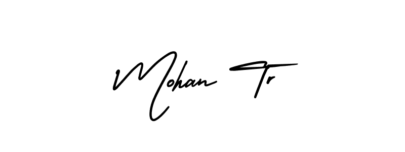 How to make Mohan Tr name signature. Use AmerikaSignatureDemo-Regular style for creating short signs online. This is the latest handwritten sign. Mohan Tr signature style 3 images and pictures png