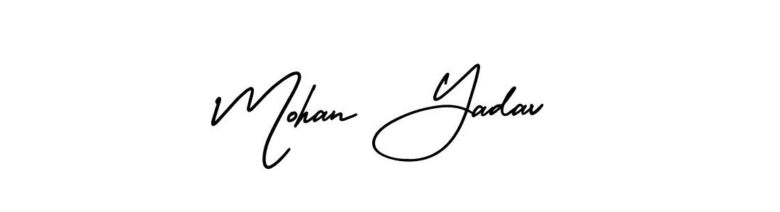This is the best signature style for the Mohan Yadav name. Also you like these signature font (AmerikaSignatureDemo-Regular). Mix name signature. Mohan Yadav signature style 3 images and pictures png