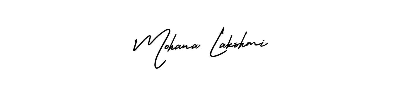 Mohana Lakshmi stylish signature style. Best Handwritten Sign (AmerikaSignatureDemo-Regular) for my name. Handwritten Signature Collection Ideas for my name Mohana Lakshmi. Mohana Lakshmi signature style 3 images and pictures png