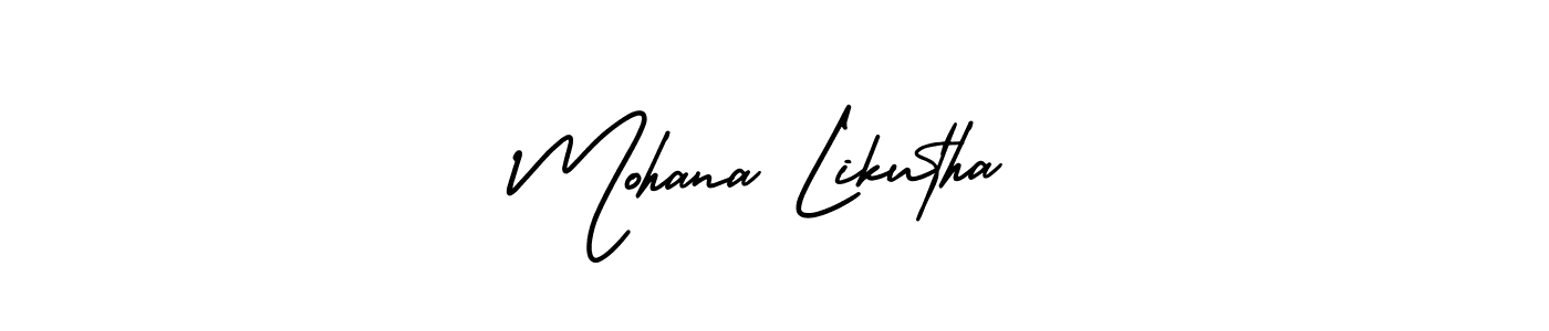 Mohana Likutha stylish signature style. Best Handwritten Sign (AmerikaSignatureDemo-Regular) for my name. Handwritten Signature Collection Ideas for my name Mohana Likutha. Mohana Likutha signature style 3 images and pictures png