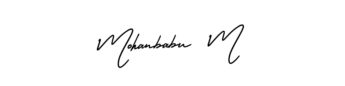 Design your own signature with our free online signature maker. With this signature software, you can create a handwritten (AmerikaSignatureDemo-Regular) signature for name Mohanbabu  M. Mohanbabu  M signature style 3 images and pictures png