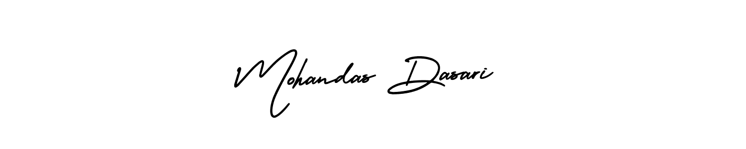 AmerikaSignatureDemo-Regular is a professional signature style that is perfect for those who want to add a touch of class to their signature. It is also a great choice for those who want to make their signature more unique. Get Mohandas Dasari name to fancy signature for free. Mohandas Dasari signature style 3 images and pictures png