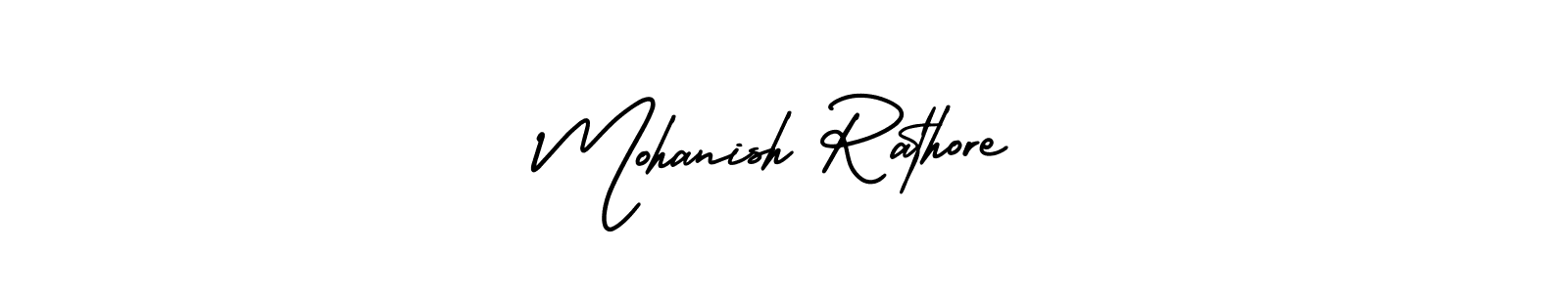 Also You can easily find your signature by using the search form. We will create Mohanish Rathore name handwritten signature images for you free of cost using AmerikaSignatureDemo-Regular sign style. Mohanish Rathore signature style 3 images and pictures png