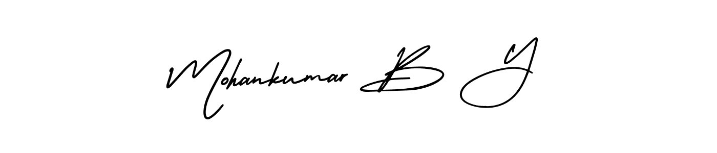 How to Draw Mohankumar B Y signature style? AmerikaSignatureDemo-Regular is a latest design signature styles for name Mohankumar B Y. Mohankumar B Y signature style 3 images and pictures png