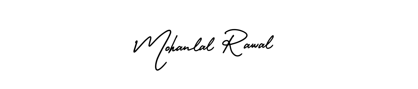 How to make Mohanlal Rawal name signature. Use AmerikaSignatureDemo-Regular style for creating short signs online. This is the latest handwritten sign. Mohanlal Rawal signature style 3 images and pictures png