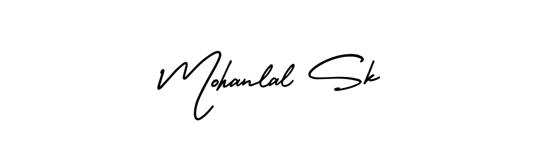 Create a beautiful signature design for name Mohanlal Sk. With this signature (AmerikaSignatureDemo-Regular) fonts, you can make a handwritten signature for free. Mohanlal Sk signature style 3 images and pictures png