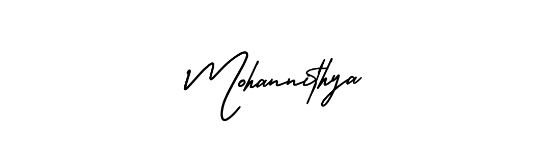 It looks lik you need a new signature style for name Mohannithya. Design unique handwritten (AmerikaSignatureDemo-Regular) signature with our free signature maker in just a few clicks. Mohannithya signature style 3 images and pictures png