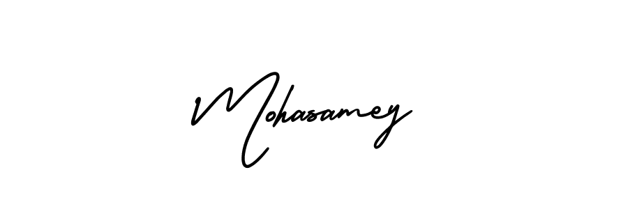 Also You can easily find your signature by using the search form. We will create Mohasamey name handwritten signature images for you free of cost using AmerikaSignatureDemo-Regular sign style. Mohasamey signature style 3 images and pictures png