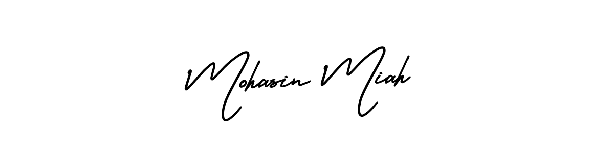 Similarly AmerikaSignatureDemo-Regular is the best handwritten signature design. Signature creator online .You can use it as an online autograph creator for name Mohasin Miah. Mohasin Miah signature style 3 images and pictures png