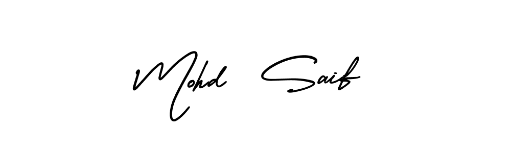 Design your own signature with our free online signature maker. With this signature software, you can create a handwritten (AmerikaSignatureDemo-Regular) signature for name Mohd  Saif. Mohd  Saif signature style 3 images and pictures png