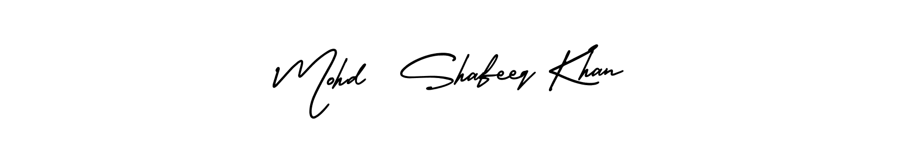 How to make Mohd  Shafeeq Khan signature? AmerikaSignatureDemo-Regular is a professional autograph style. Create handwritten signature for Mohd  Shafeeq Khan name. Mohd  Shafeeq Khan signature style 3 images and pictures png