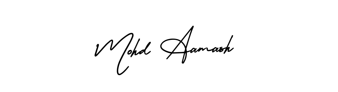 Design your own signature with our free online signature maker. With this signature software, you can create a handwritten (AmerikaSignatureDemo-Regular) signature for name Mohd Aamash. Mohd Aamash signature style 3 images and pictures png