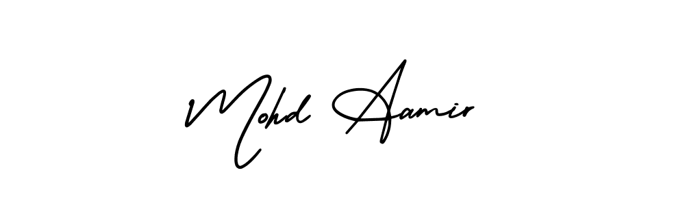 Use a signature maker to create a handwritten signature online. With this signature software, you can design (AmerikaSignatureDemo-Regular) your own signature for name Mohd Aamir. Mohd Aamir signature style 3 images and pictures png