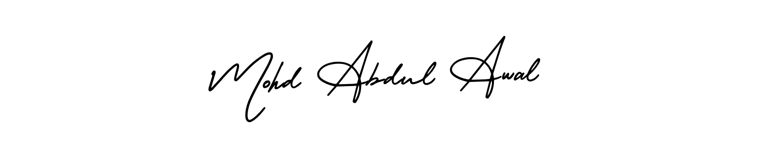 Similarly AmerikaSignatureDemo-Regular is the best handwritten signature design. Signature creator online .You can use it as an online autograph creator for name Mohd Abdul Awal. Mohd Abdul Awal signature style 3 images and pictures png