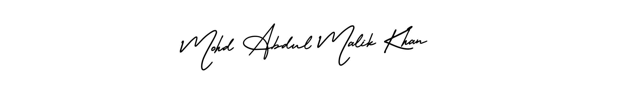 Make a beautiful signature design for name Mohd Abdul Malik Khan. Use this online signature maker to create a handwritten signature for free. Mohd Abdul Malik Khan signature style 3 images and pictures png