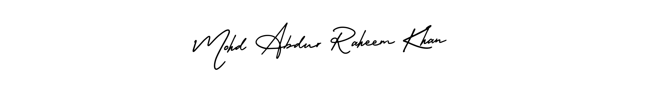 Design your own signature with our free online signature maker. With this signature software, you can create a handwritten (AmerikaSignatureDemo-Regular) signature for name Mohd Abdur Raheem Khan. Mohd Abdur Raheem Khan signature style 3 images and pictures png