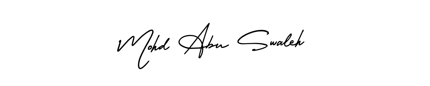 Design your own signature with our free online signature maker. With this signature software, you can create a handwritten (AmerikaSignatureDemo-Regular) signature for name Mohd Abu Swaleh. Mohd Abu Swaleh signature style 3 images and pictures png