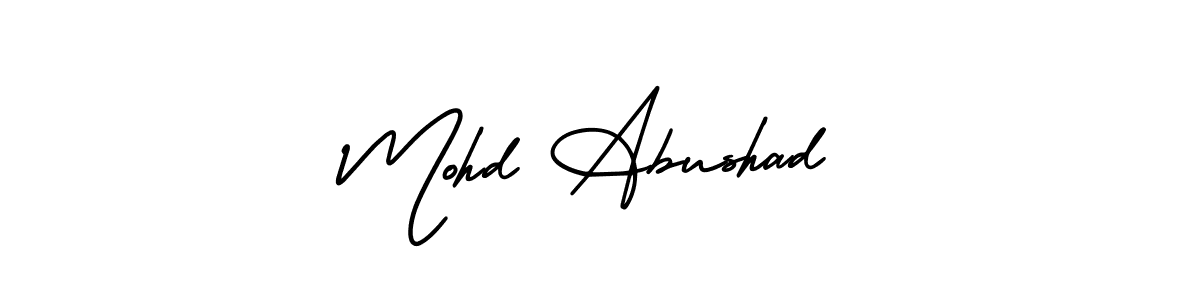 Mohd Abushad stylish signature style. Best Handwritten Sign (AmerikaSignatureDemo-Regular) for my name. Handwritten Signature Collection Ideas for my name Mohd Abushad. Mohd Abushad signature style 3 images and pictures png