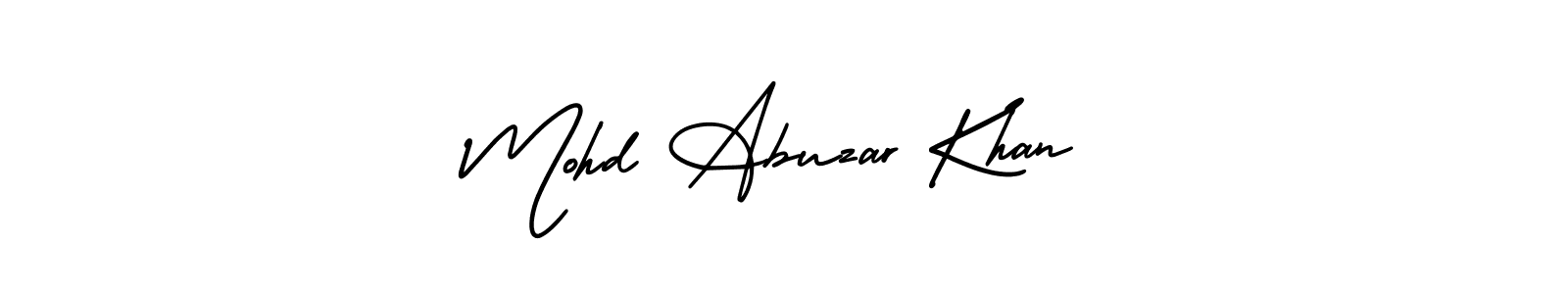 Use a signature maker to create a handwritten signature online. With this signature software, you can design (AmerikaSignatureDemo-Regular) your own signature for name Mohd Abuzar Khan. Mohd Abuzar Khan signature style 3 images and pictures png