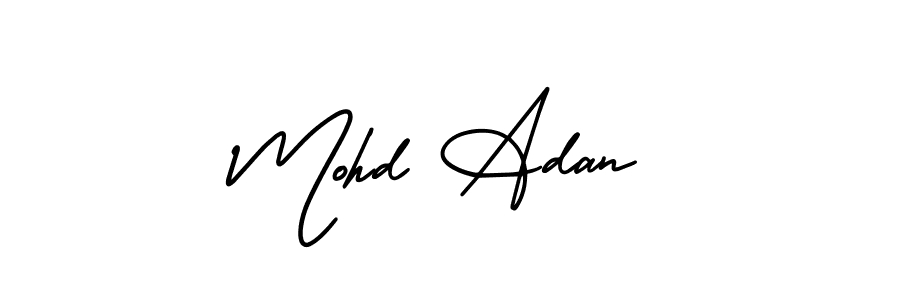 Mohd Adan stylish signature style. Best Handwritten Sign (AmerikaSignatureDemo-Regular) for my name. Handwritten Signature Collection Ideas for my name Mohd Adan. Mohd Adan signature style 3 images and pictures png