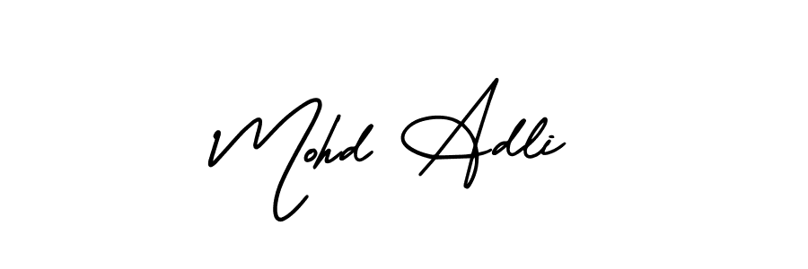 Mohd Adli stylish signature style. Best Handwritten Sign (AmerikaSignatureDemo-Regular) for my name. Handwritten Signature Collection Ideas for my name Mohd Adli. Mohd Adli signature style 3 images and pictures png