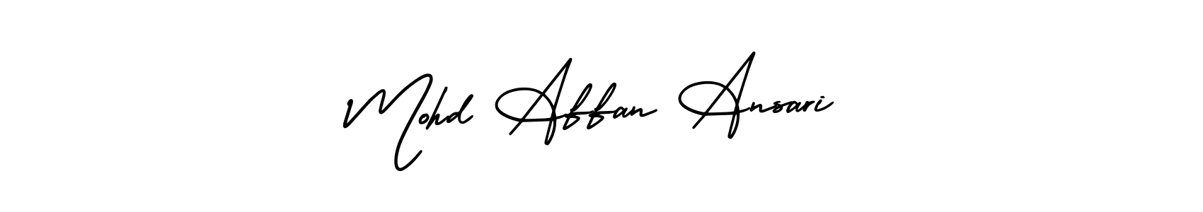 Create a beautiful signature design for name Mohd Affan Ansari. With this signature (AmerikaSignatureDemo-Regular) fonts, you can make a handwritten signature for free. Mohd Affan Ansari signature style 3 images and pictures png