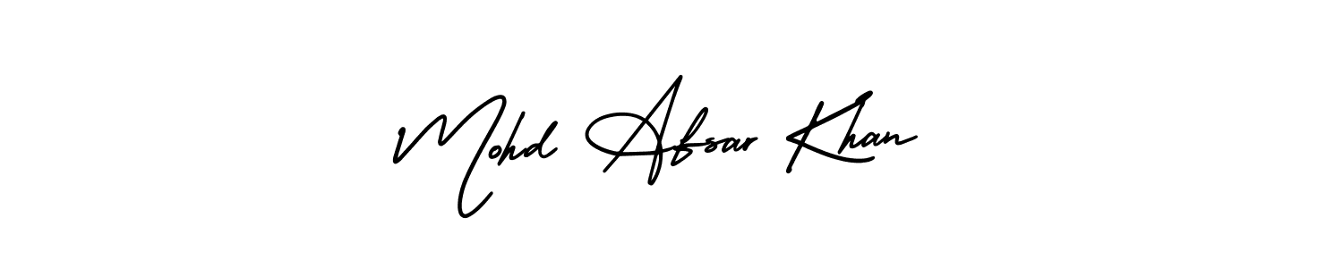 How to make Mohd Afsar Khan name signature. Use AmerikaSignatureDemo-Regular style for creating short signs online. This is the latest handwritten sign. Mohd Afsar Khan signature style 3 images and pictures png