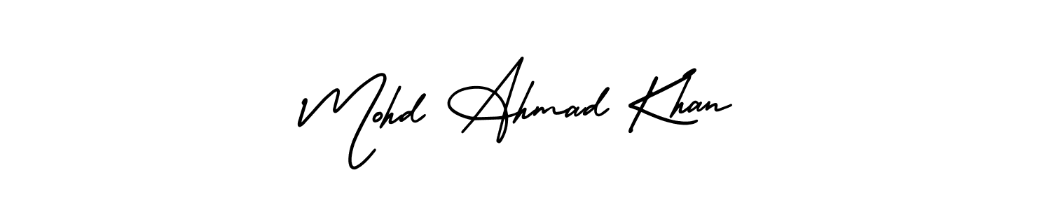 Create a beautiful signature design for name Mohd Ahmad Khan. With this signature (AmerikaSignatureDemo-Regular) fonts, you can make a handwritten signature for free. Mohd Ahmad Khan signature style 3 images and pictures png