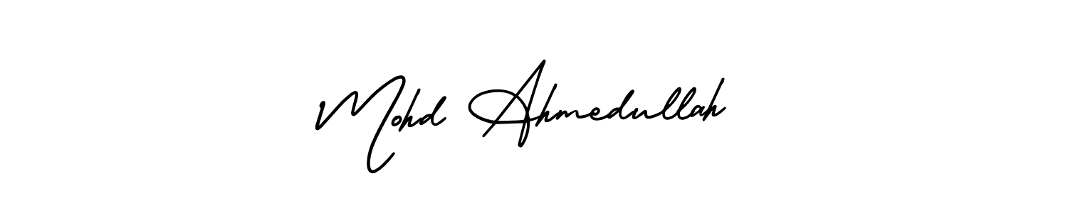 Design your own signature with our free online signature maker. With this signature software, you can create a handwritten (AmerikaSignatureDemo-Regular) signature for name Mohd Ahmedullah. Mohd Ahmedullah signature style 3 images and pictures png