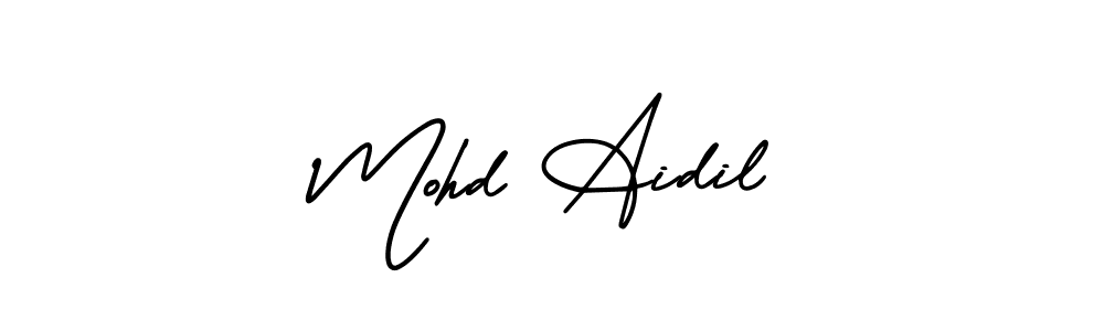 Mohd Aidil stylish signature style. Best Handwritten Sign (AmerikaSignatureDemo-Regular) for my name. Handwritten Signature Collection Ideas for my name Mohd Aidil. Mohd Aidil signature style 3 images and pictures png