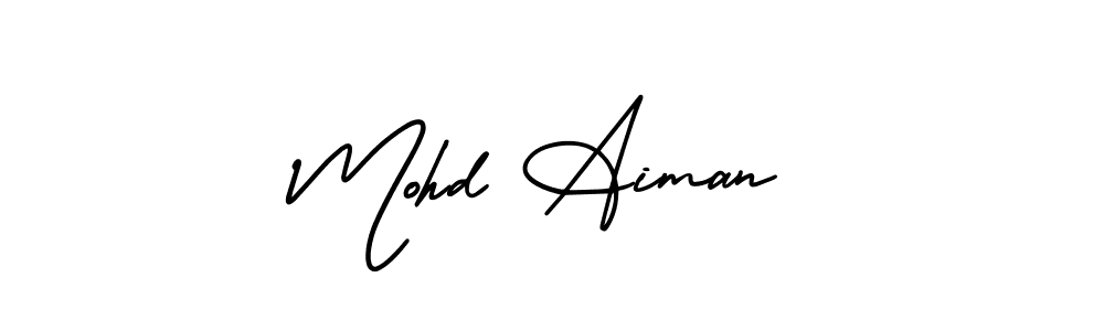 Mohd Aiman stylish signature style. Best Handwritten Sign (AmerikaSignatureDemo-Regular) for my name. Handwritten Signature Collection Ideas for my name Mohd Aiman. Mohd Aiman signature style 3 images and pictures png