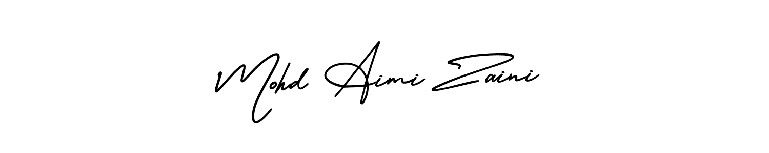 Also we have Mohd Aimi Zaini name is the best signature style. Create professional handwritten signature collection using AmerikaSignatureDemo-Regular autograph style. Mohd Aimi Zaini signature style 3 images and pictures png