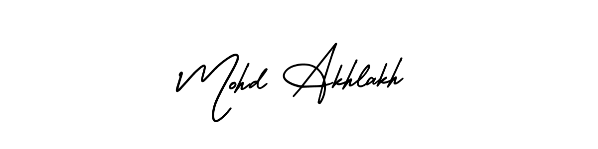 You should practise on your own different ways (AmerikaSignatureDemo-Regular) to write your name (Mohd Akhlakh) in signature. don't let someone else do it for you. Mohd Akhlakh signature style 3 images and pictures png