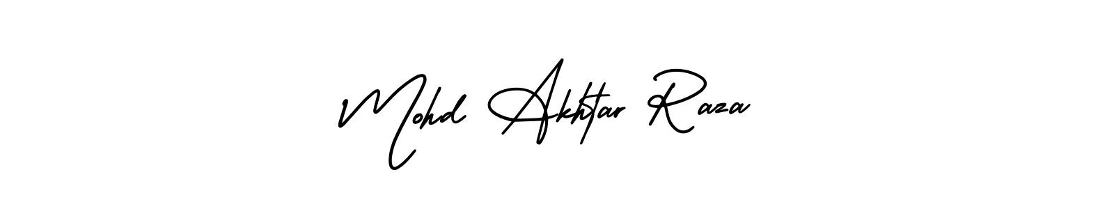 This is the best signature style for the Mohd Akhtar Raza name. Also you like these signature font (AmerikaSignatureDemo-Regular). Mix name signature. Mohd Akhtar Raza signature style 3 images and pictures png
