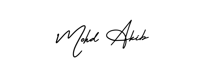 Use a signature maker to create a handwritten signature online. With this signature software, you can design (AmerikaSignatureDemo-Regular) your own signature for name Mohd Akib. Mohd Akib signature style 3 images and pictures png