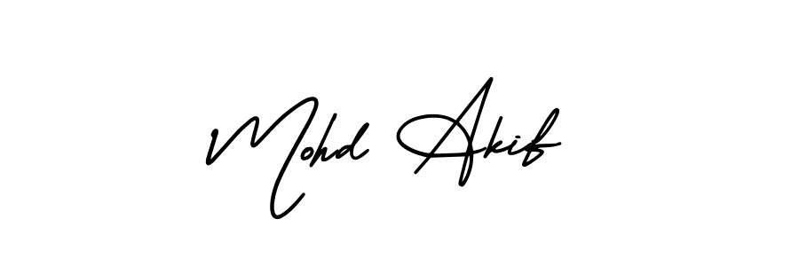 How to make Mohd Akif name signature. Use AmerikaSignatureDemo-Regular style for creating short signs online. This is the latest handwritten sign. Mohd Akif signature style 3 images and pictures png