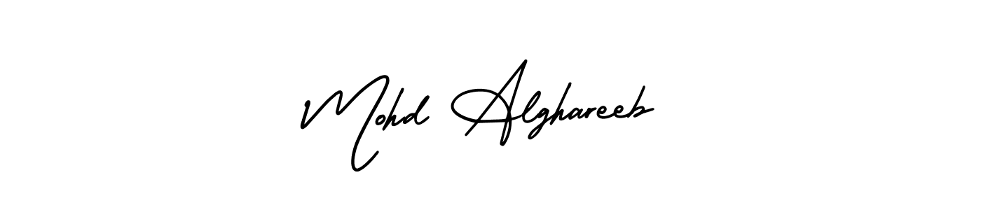 Mohd Alghareeb stylish signature style. Best Handwritten Sign (AmerikaSignatureDemo-Regular) for my name. Handwritten Signature Collection Ideas for my name Mohd Alghareeb. Mohd Alghareeb signature style 3 images and pictures png