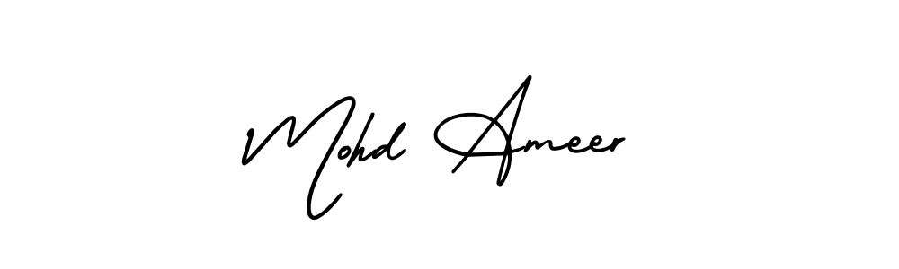 How to Draw Mohd Ameer signature style? AmerikaSignatureDemo-Regular is a latest design signature styles for name Mohd Ameer. Mohd Ameer signature style 3 images and pictures png