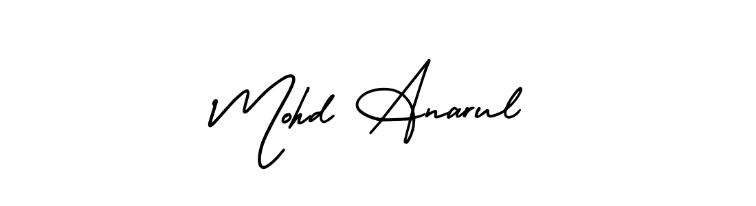 Create a beautiful signature design for name Mohd Anarul. With this signature (AmerikaSignatureDemo-Regular) fonts, you can make a handwritten signature for free. Mohd Anarul signature style 3 images and pictures png