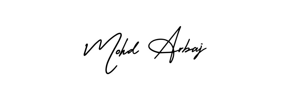 Also You can easily find your signature by using the search form. We will create Mohd Arbaj name handwritten signature images for you free of cost using AmerikaSignatureDemo-Regular sign style. Mohd Arbaj signature style 3 images and pictures png