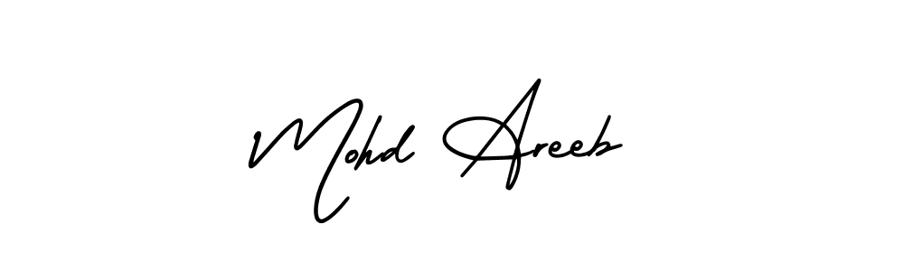Also You can easily find your signature by using the search form. We will create Mohd Areeb name handwritten signature images for you free of cost using AmerikaSignatureDemo-Regular sign style. Mohd Areeb signature style 3 images and pictures png