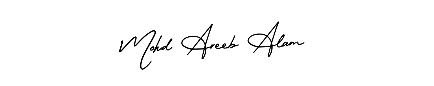 if you are searching for the best signature style for your name Mohd Areeb Alam. so please give up your signature search. here we have designed multiple signature styles  using AmerikaSignatureDemo-Regular. Mohd Areeb Alam signature style 3 images and pictures png