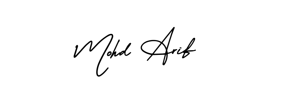 The best way (AmerikaSignatureDemo-Regular) to make a short signature is to pick only two or three words in your name. The name Mohd Arif include a total of six letters. For converting this name. Mohd Arif signature style 3 images and pictures png