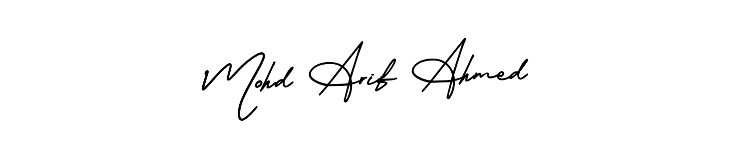 How to make Mohd Arif Ahmed name signature. Use AmerikaSignatureDemo-Regular style for creating short signs online. This is the latest handwritten sign. Mohd Arif Ahmed signature style 3 images and pictures png