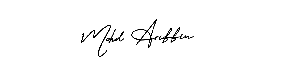 It looks lik you need a new signature style for name Mohd Ariffin. Design unique handwritten (AmerikaSignatureDemo-Regular) signature with our free signature maker in just a few clicks. Mohd Ariffin signature style 3 images and pictures png