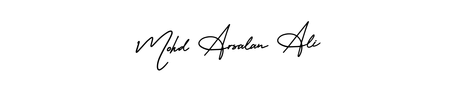 It looks lik you need a new signature style for name Mohd Arsalan Ali. Design unique handwritten (AmerikaSignatureDemo-Regular) signature with our free signature maker in just a few clicks. Mohd Arsalan Ali signature style 3 images and pictures png